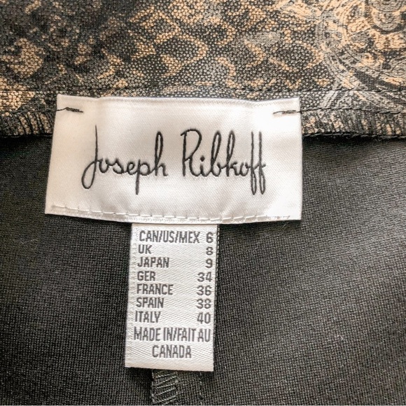 Joseph Ribkoff Pant Leggings Black Copper Paisley Reptile Print Size 6 - Picture 6 of 6